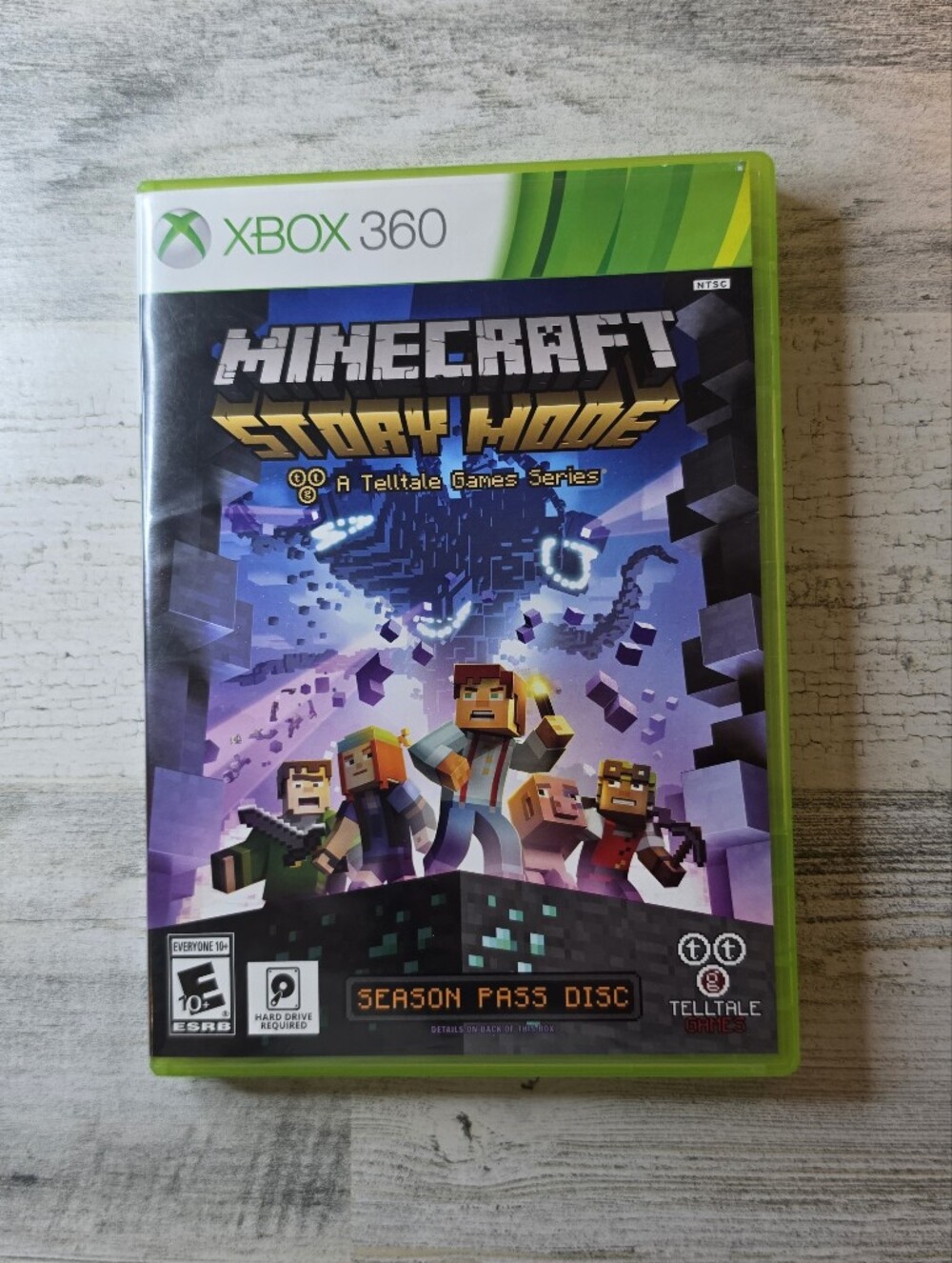 Minecraft Story Mode Xbox 360 Season Pass Disc Telltale Games Complete Case